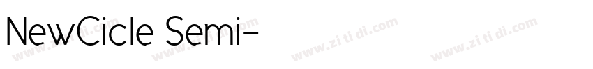 NewCicle Semi字体转换